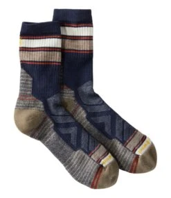 L.L.Bean Men's Smartwool Hike Light Cushion Mid Crew Stripe Sock