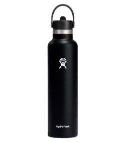 L.L.Bean Hydro Flask Standard Mouth Water Bottle With Flex Straw Cap, 24 Oz. -Outdoor Exploration 521202 0 44 1